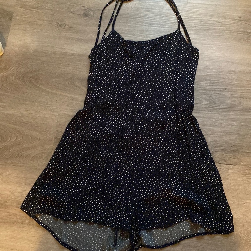 Lulu navy blue romper